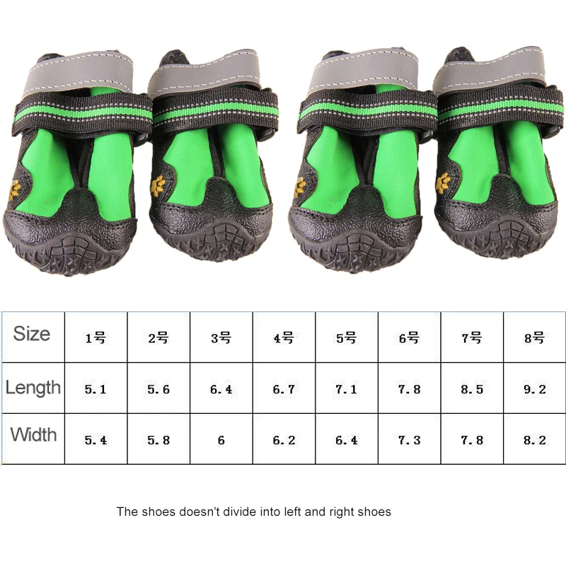 Zapatos Deportivos antideslizantes para perros grandes, Botas de lluvia para exteriores, zapatillas para correr para cachorros, accesorios para mascotas, 4 unidades por juego - imagen 5