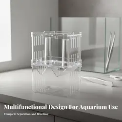 Caja de cría para guppys de doble nivel – Acuario transparente