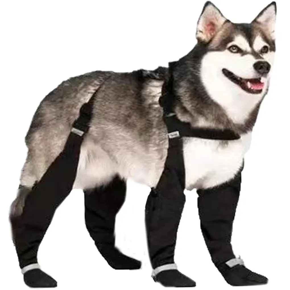 Botas reflectantes para perros, Protector de pata ajustable antideslizante para perros, zapatos para caminar al aire libre impermeables ajustables