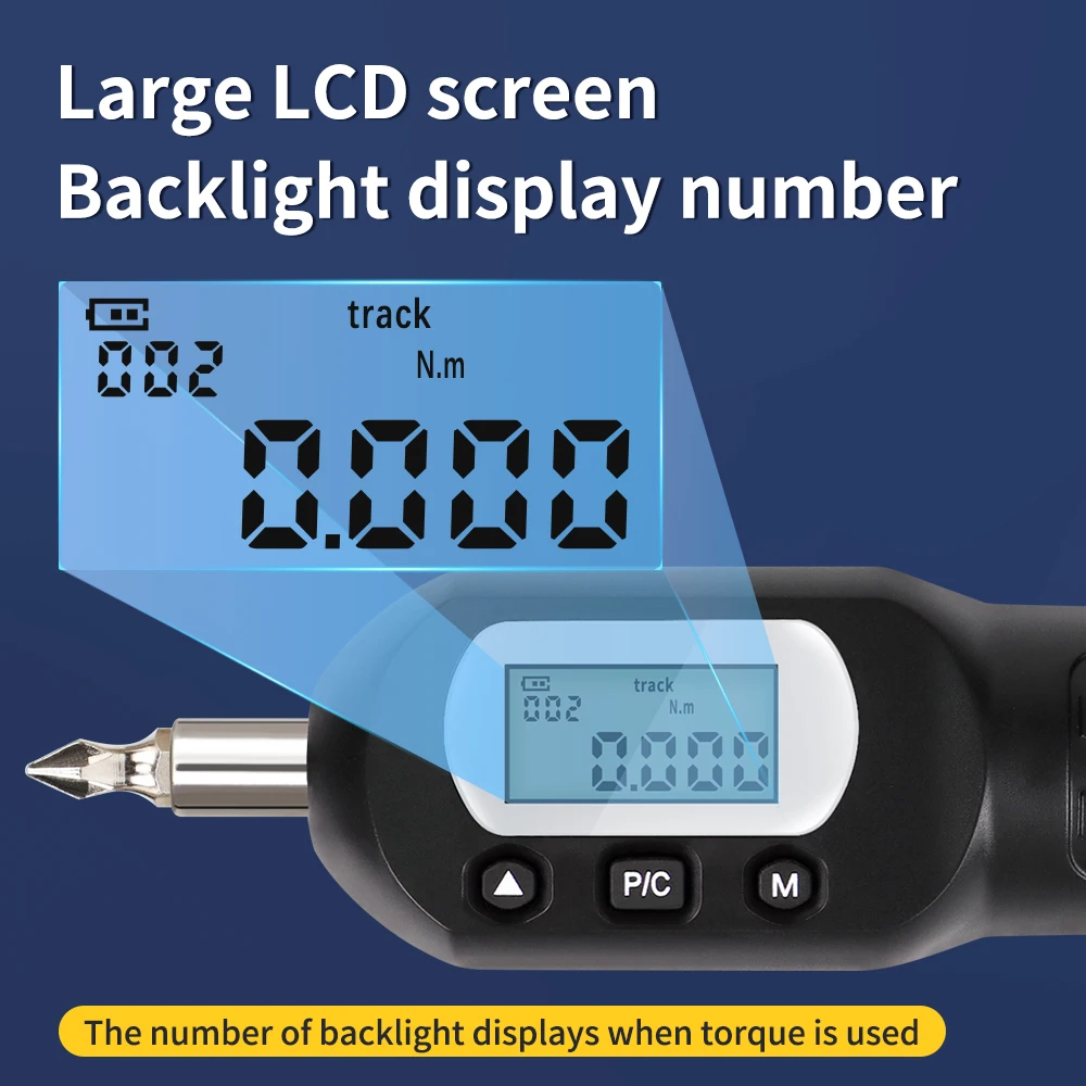Destornillador de torsión Digital de 0,4-4N.m ANS-Y-4 llave dinamométrica preestablecida destornillador de torsión de reparación de automóviles ajustable con 10 cabezales de lote - imagen 4