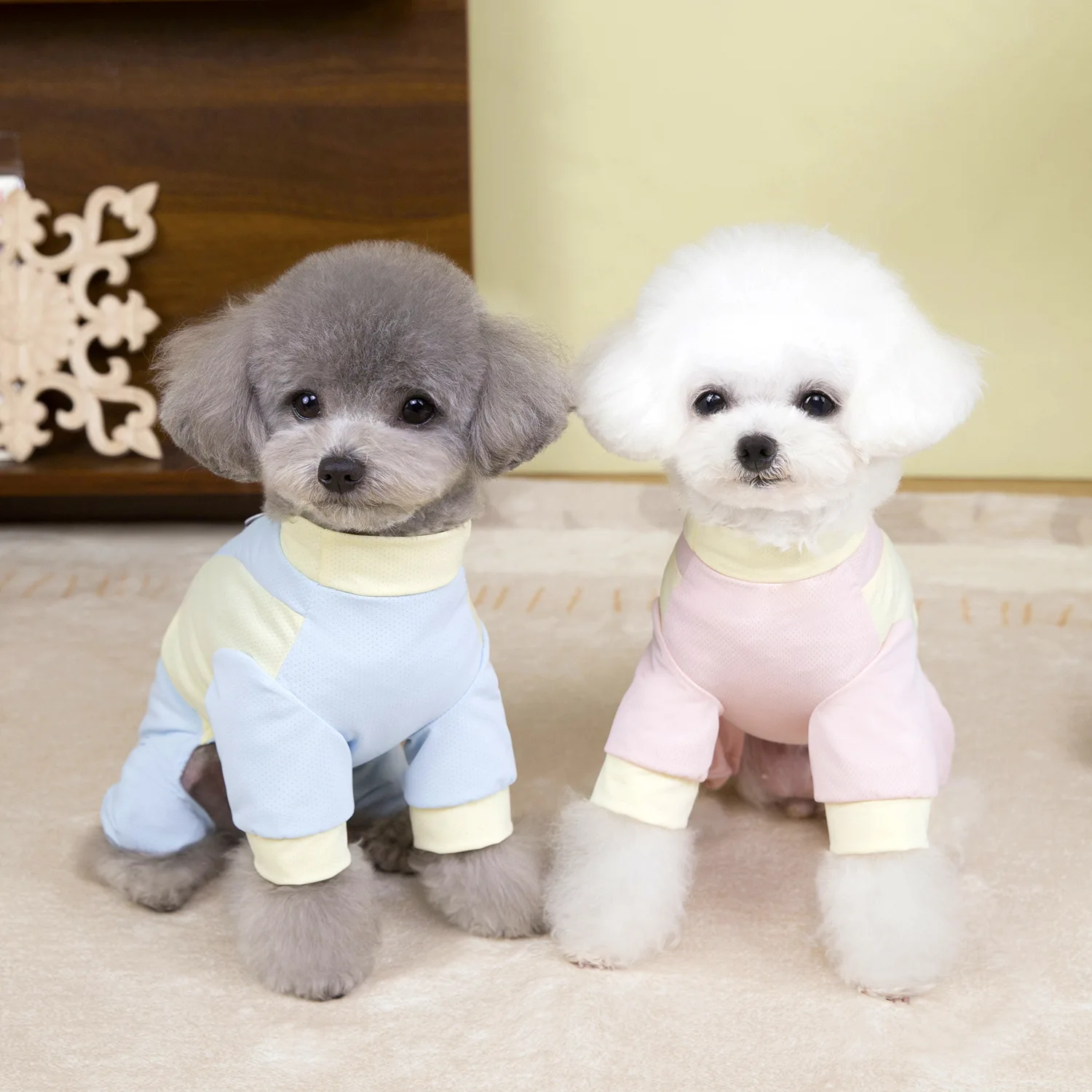 Monos finos y transpirables de malla para perros, ropa de verano para cachorros, mono para perros pequeños, pijamas para caniche y gatitos Shih Tzu Chihuahua - imagen 3