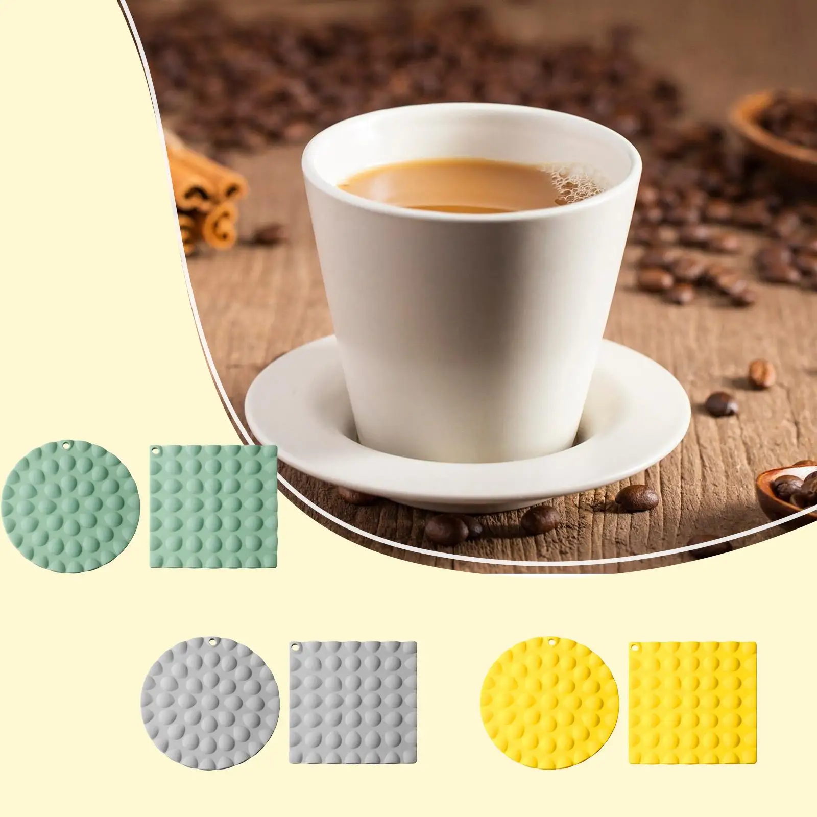 Mantel Individual para mesa de comedor, decoración portátil, versátil, ecológico, antideslizante, caliente, para comedor, cocina, mesa de centro, 2 uds. - imagen 4