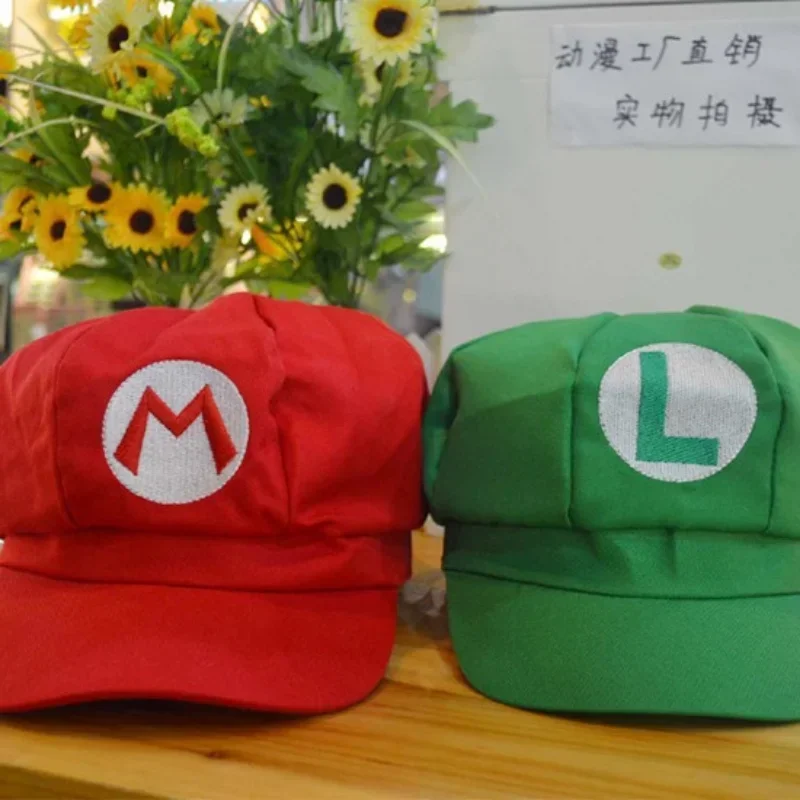 Juego Super Marios Bros Luigi fontanero Cosplay sombrero de demostración Waluigi Wario Odyssey Anime sombrero para el sol sombrero de fiesta de Halloween accesorios - imagen 4
