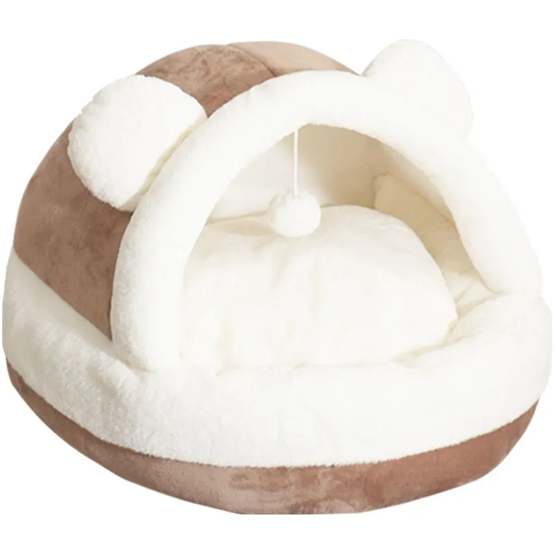 Cama peluche oso para gatos y perros – uso todo el año duradero - imagen 4
