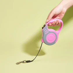Correa para perro de 3m y 5m para perros pequeños y gatos, cuerda de tracción retráctil automática duradera de nailon para cachorros, viajes al aire libre, caminar y senderismo