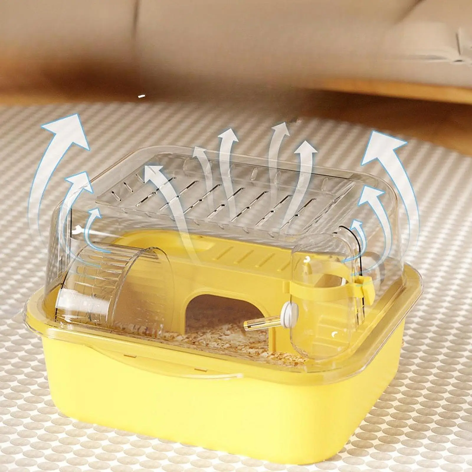 Large Hamster Cage House Double Tier Openable Top Ventilated Hamster Habitat Small Animal Cage for Hedgehog Guinea Pigs Bunny