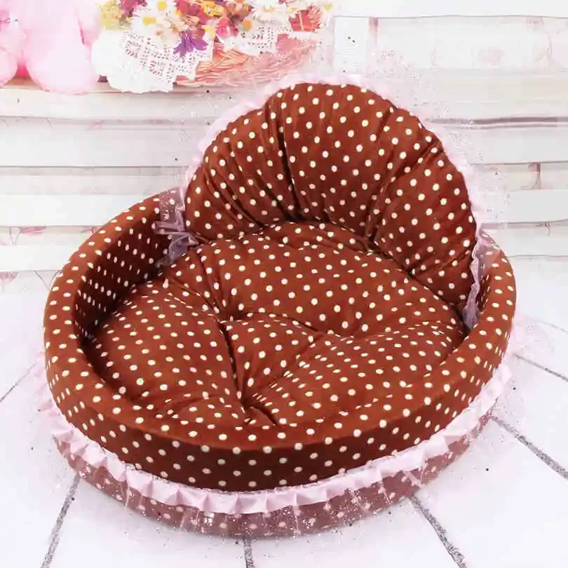Cama de princesa de encaje para perros, arena para gatos, nido para cachorros, casa suave y cálida para mascotas, perrera para perros pequeños, perrera transpirable para perros pequeños - imagen 3