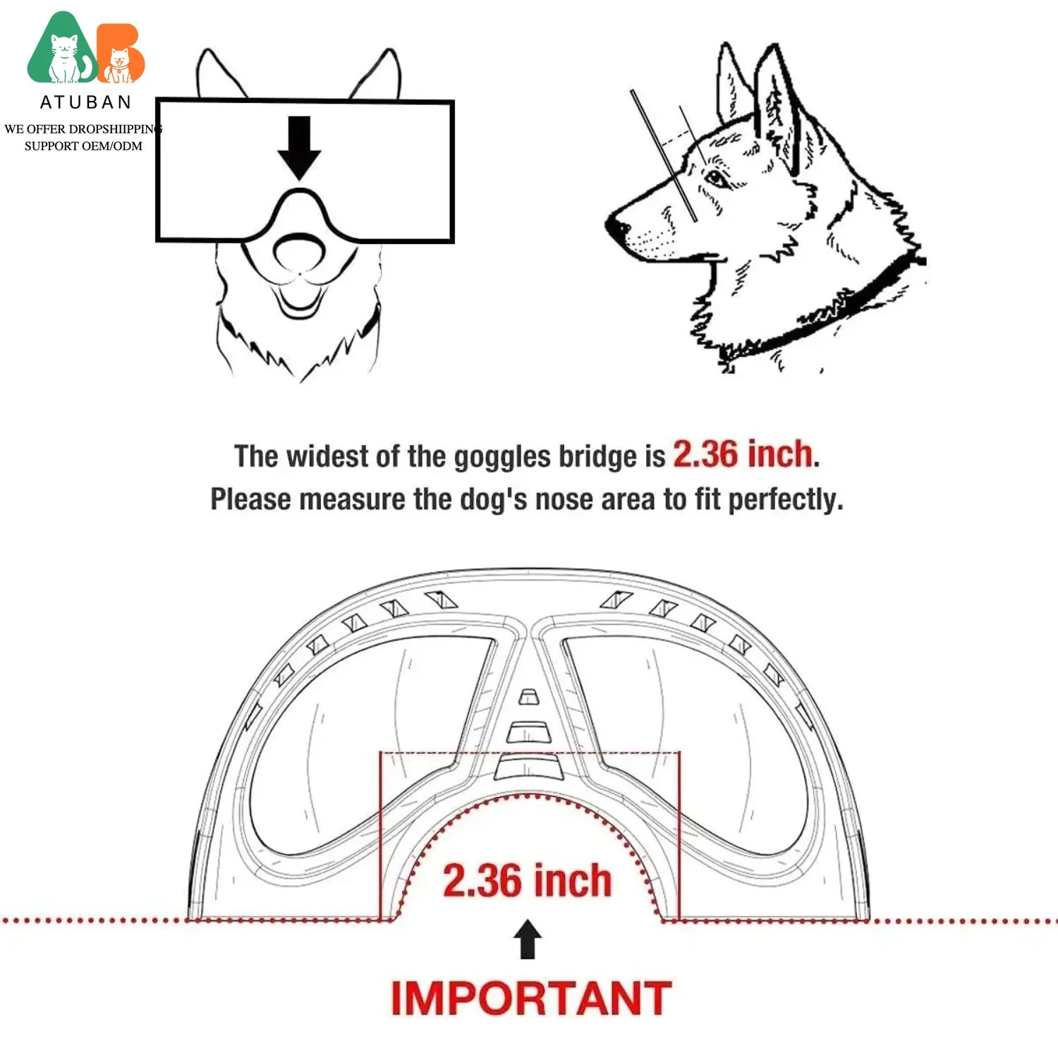 Gafas de sol transparentes Anti-UV para perro, lentes suaves a prueba de viento, antipolvo y antivaho para perros medianos y grandes - imagen 3
