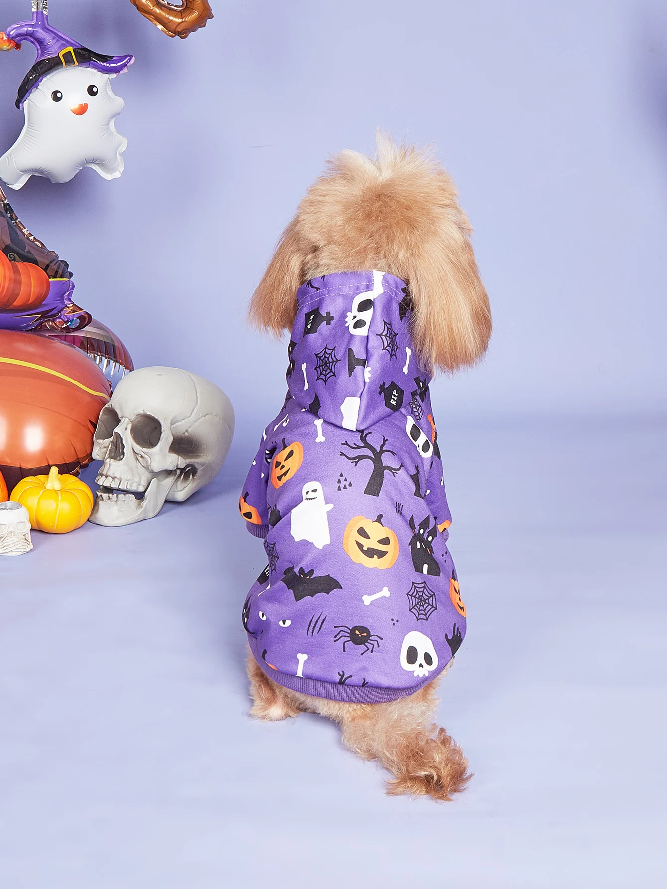 Disfraces de Halloween para perros, sudaderas con capucha para mascotas, ropa cálida para perros pequeños, Bulldog Francés Inglés, Pug, Pitbull, Boston Terrier - imagen 2