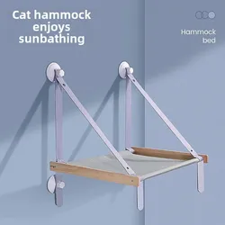 Hamaca colgante para gatos – Columpio con ventosa fuerte y tela suave