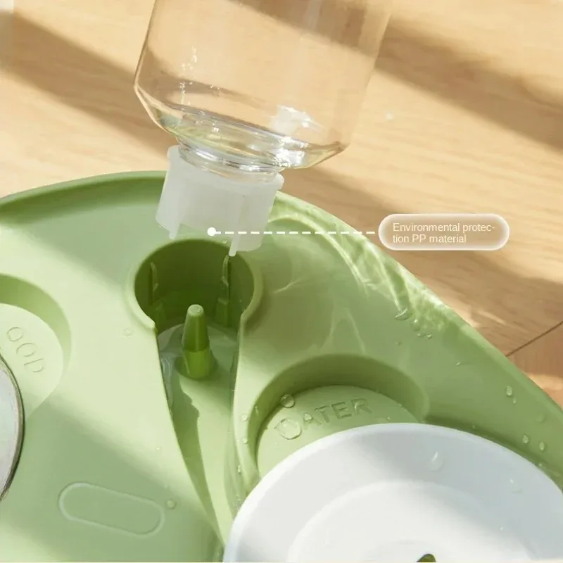 Comedero para gatos, cuenco de alimentación de agua, cuenco para gatos dos en uno integrado con agua y comida, suministros para mascotas, accesorios de alimentación