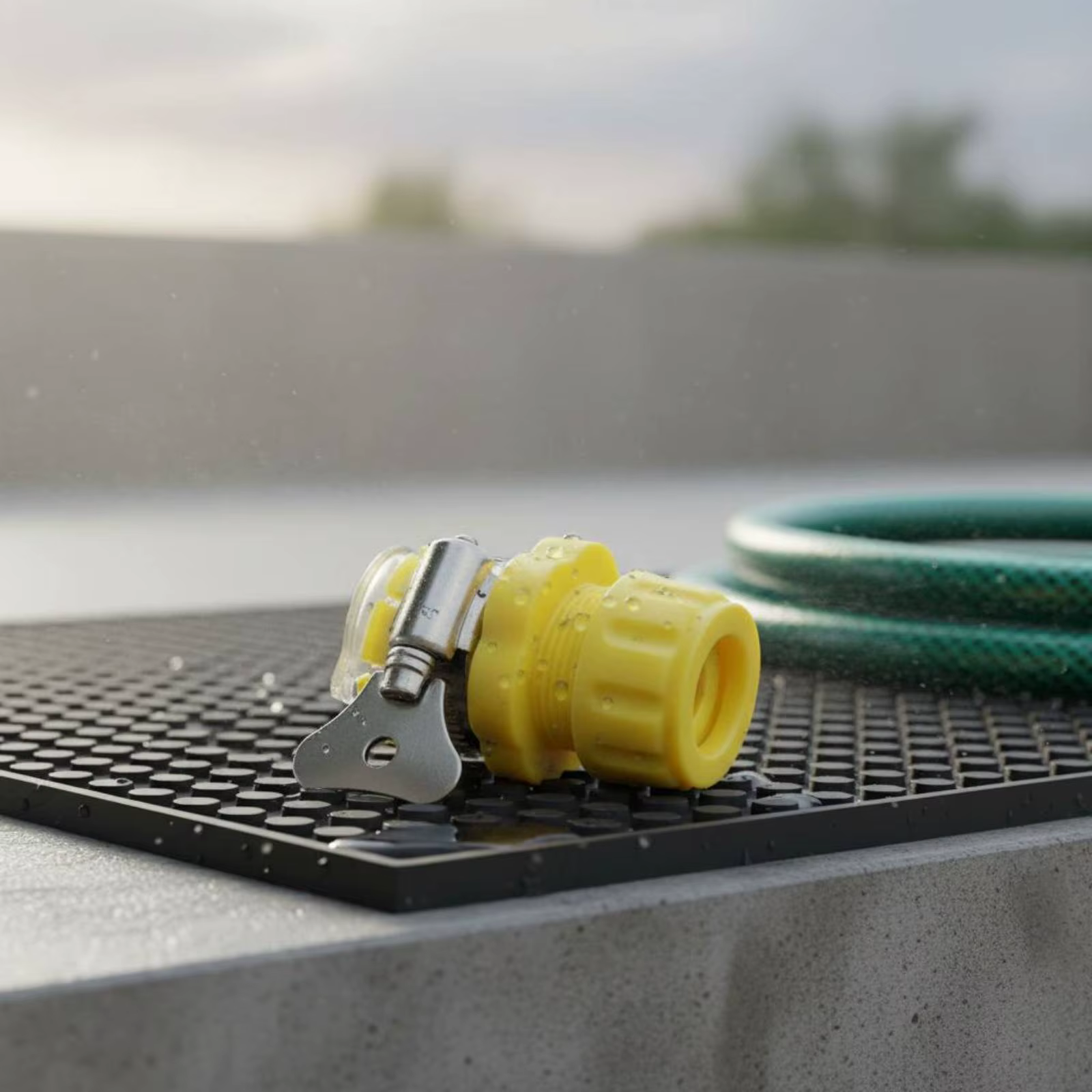Conector de manguera con grifo anti-fugas para bañar gatos y perros