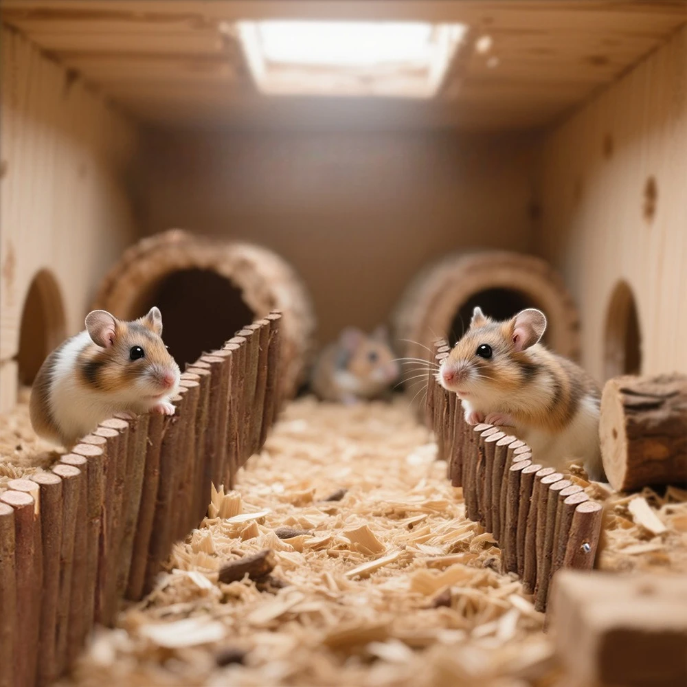 Color aleatorio, pequeño mascota Molar, rama de sauce, conejo, juguetes para masticar, suministros molares para hámster, escalera de escalada de Totoro, valla, puente de arco, juguete - imagen 2