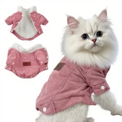 Ropa de otoño e invierno para perros y gatos, abrigo cálido de lana suave para perros pequeños y medianos, chaqueta para cachorros y gatitos, suéter, chaleco para Chihuahua