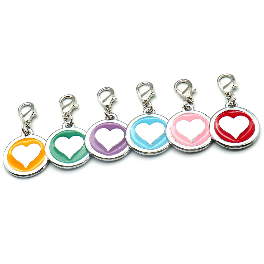 Etiqueta de identificación 20 piezas para perros y gatos, placa con grabado antipérdida, con forma de corazón, colgante para Collar, venta al por mayor - imagen 4