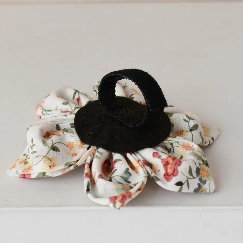 Arnés con estampado de flores para perro, correa básica con hebilla ajustable, tela de algodón para perros pequeños y grandes - imagen 3