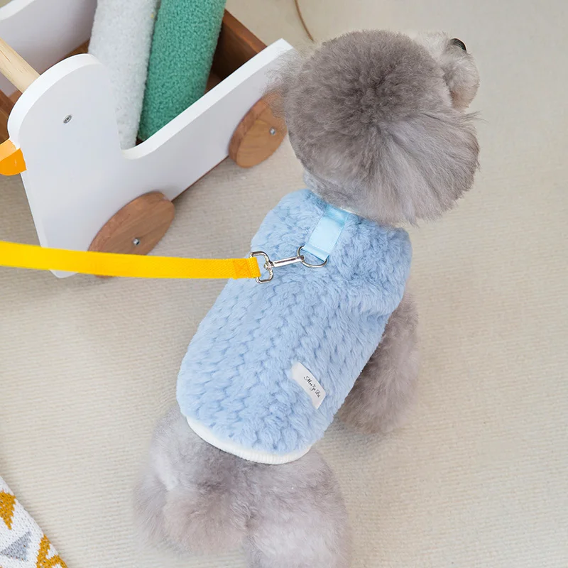 Ropa suave de felpa para perros, ropa cálida de invierno para mascotas para perros pequeños y medianos, disfraz de Chihuahua Yorkie, chaleco bonito para cachorros, accesorios para perros - imagen 4