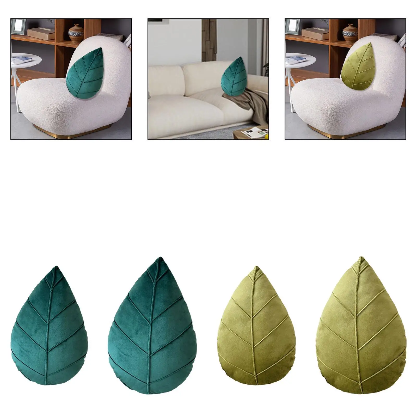 Almohada decorativa de hojas, regalo de viaje, cómoda almohada de felpa, almohada de planta para sala de estar, sofá, vacaciones, jardín, amante, oficina - imagen 2
