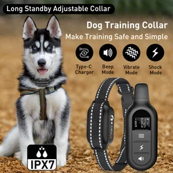 Collar antiladridos eléctrico recargable para perros – Impermeable