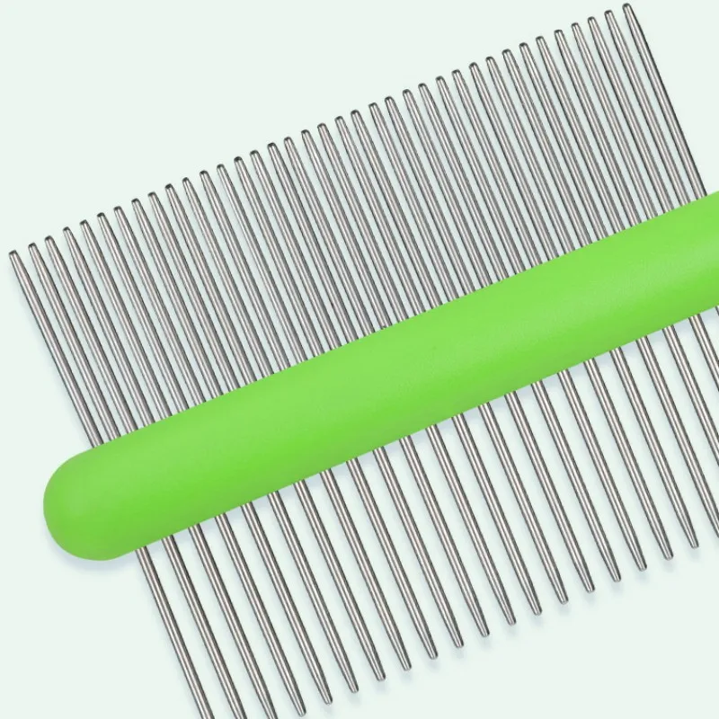 Peine para perros, cepillo para perros de doble cara, removedor de pelo para mascotas, cuidado de perros, diente denso para limpieza del pelo de gato, cepillo de masaje para perros, suministros para mascotas - imagen 5