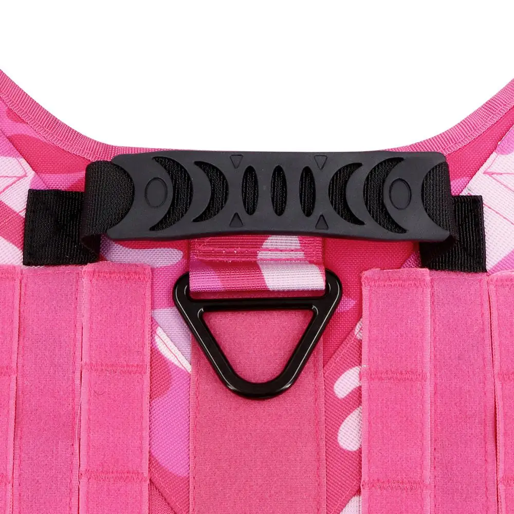 Arnés táctico rosa camuflado para perros – sin tirones y ajustable - imagen 5