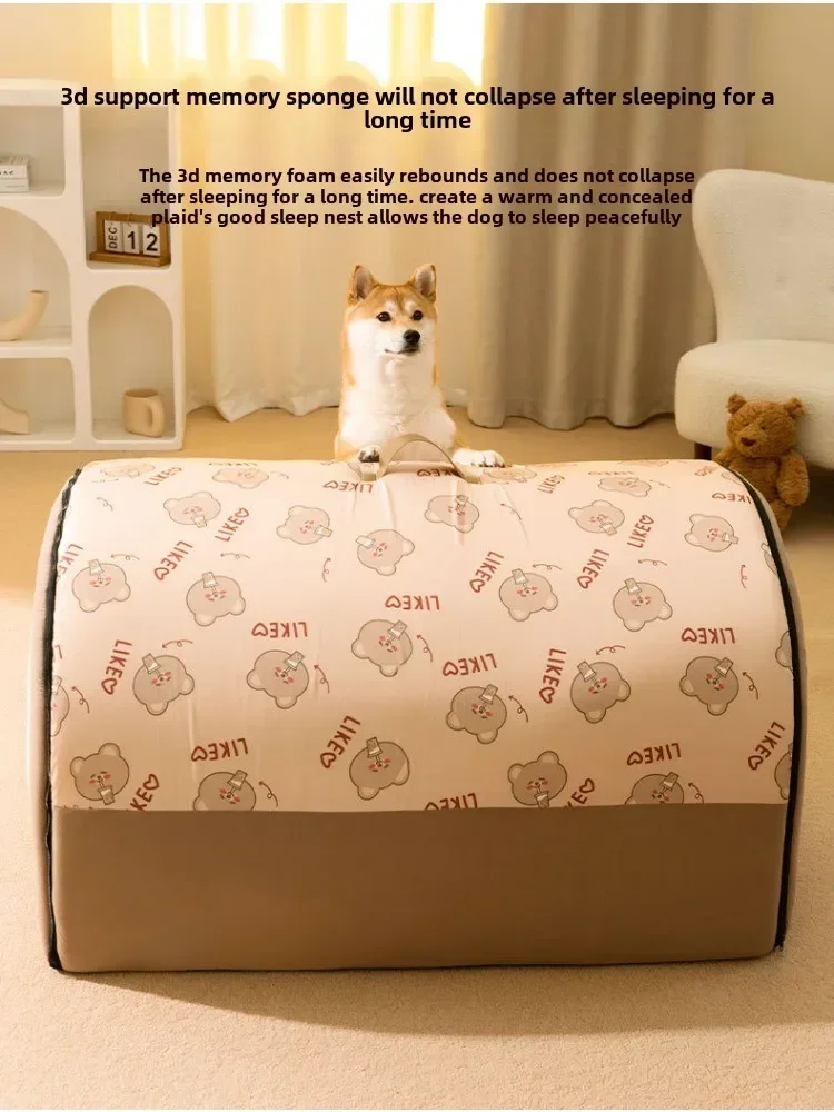 Kennel Keeps Warm Winter Doghouse Disassembled Washed Large Dog House Pet Sleeping Products Accessories Kennel for Indoor Dogs - imagen 2