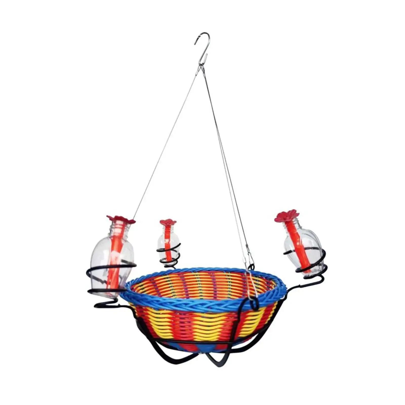 Hanging Basket Outdoor Hummingbird Feeder Leakproof with Hook Outside Patio Gardening Easy to Clean Yards Bird Water Dispenser