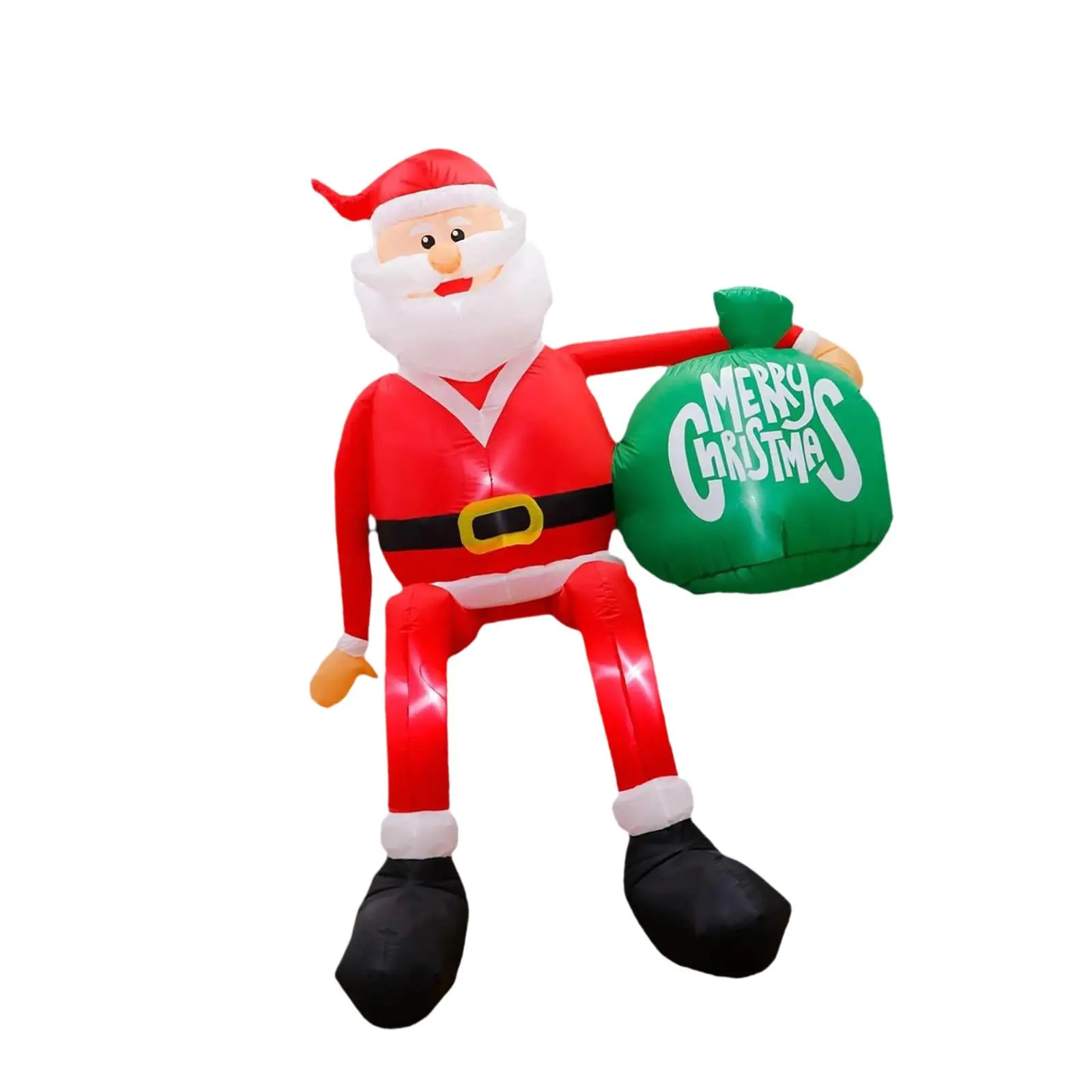 Christmas Inflatable Santa Premium Xmas Decorations with Big Gift Bag for Porch