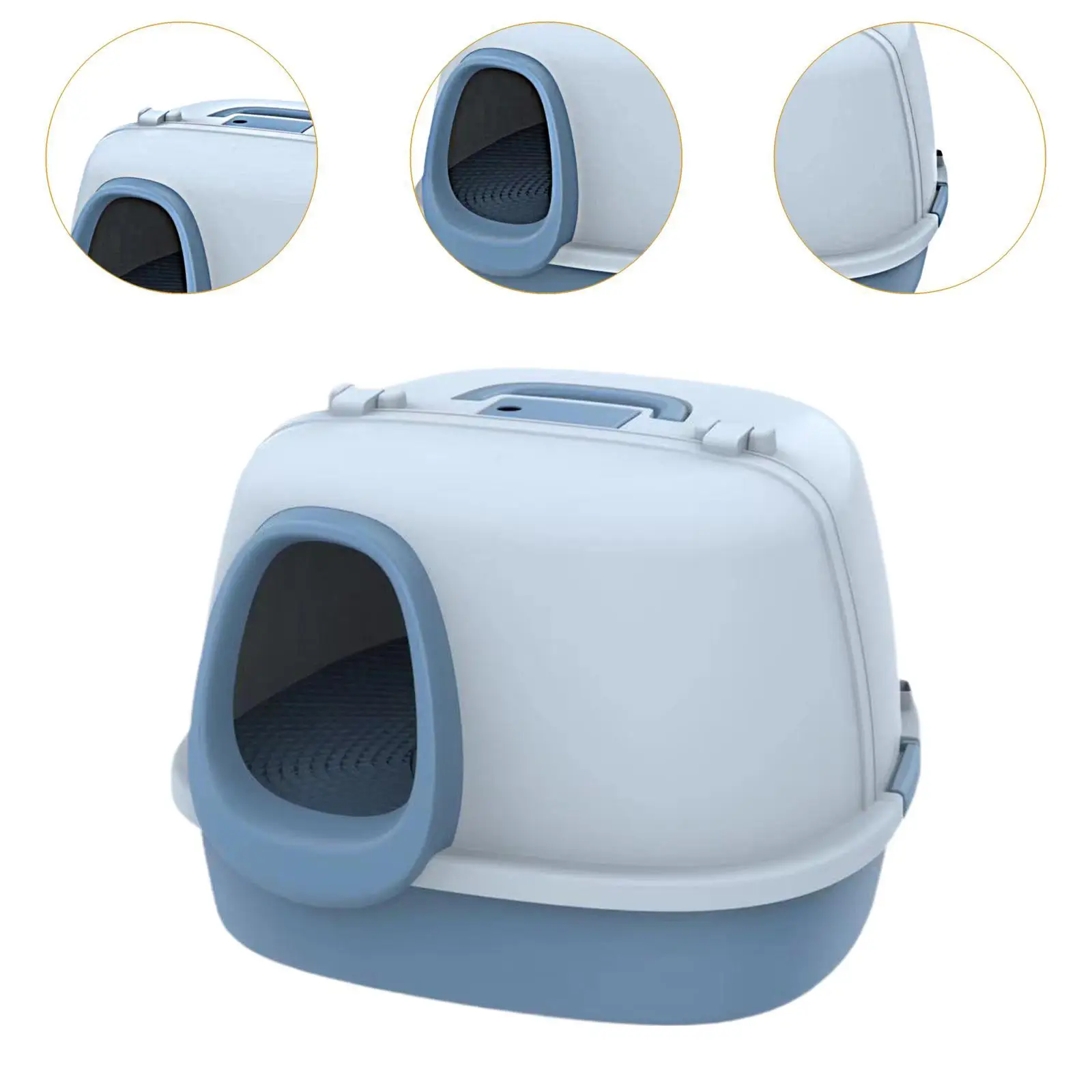 Enclosed Cat Litter Tray Corridor Design Pet Supplies Kitten Potty Toilet