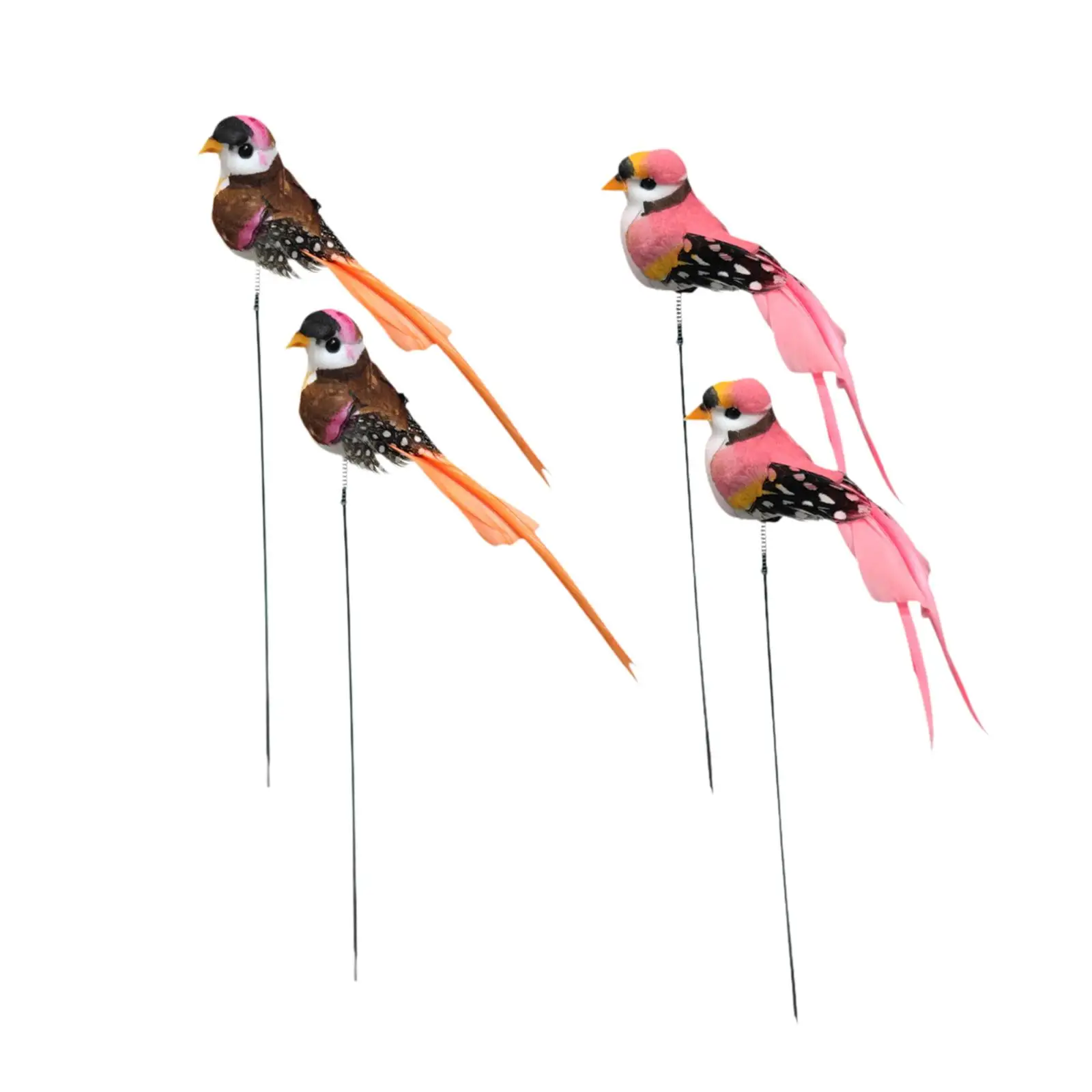 2Pcs Birds Garden Stakes Bird Statue Lifelike Animal Statue Bird Garden Decor Bird Ornament for Lawn Decoration Backyard Path