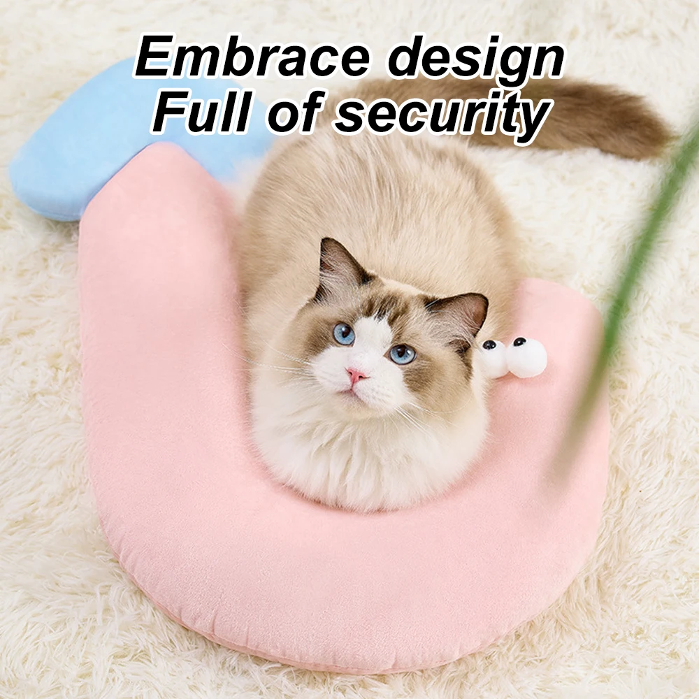 Almohada pequeña de invierno para mascotas, Protector de cuello en forma de U, sueño profundo para cachorros, gatitos, almohada, reposacabezas para perros y gatos, almohada para dormir, suministros para mascotas - imagen 5