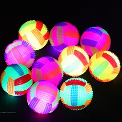 Bola elástica luminosa con sonido para perros – Juguete masticable