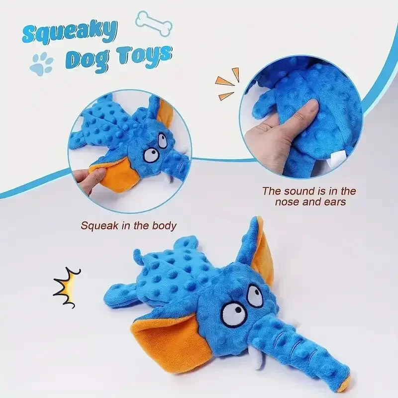 Juguetes para perros, juguete de peluche con chirrido para perros, suministros aptos para todos los cachorros, juguete con sonido para mascotas, divertido y duradero, Molar, juguete bonito, suministros para mascotas - imagen 5