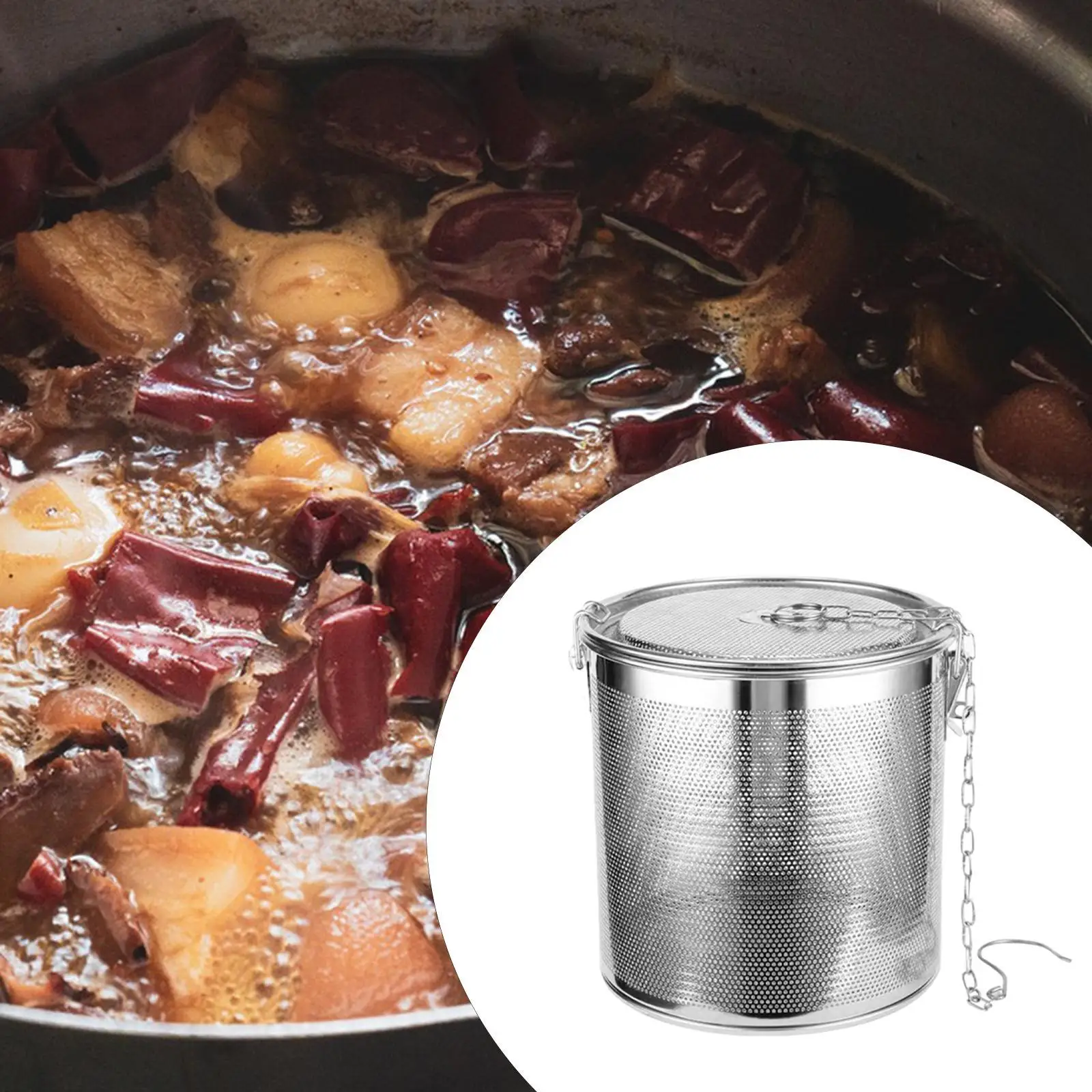 Tea Ball Strainer Reusable Teaware Soups Seasonings Coffee Filter Loose Leaf Tea Steeper Kitchen Gadgets Spice Seasoning Ball