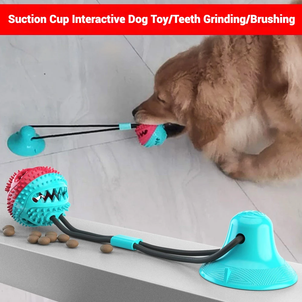 Juguete interactivo para perro de goma con comida a fugas y cuerda - imagen 5