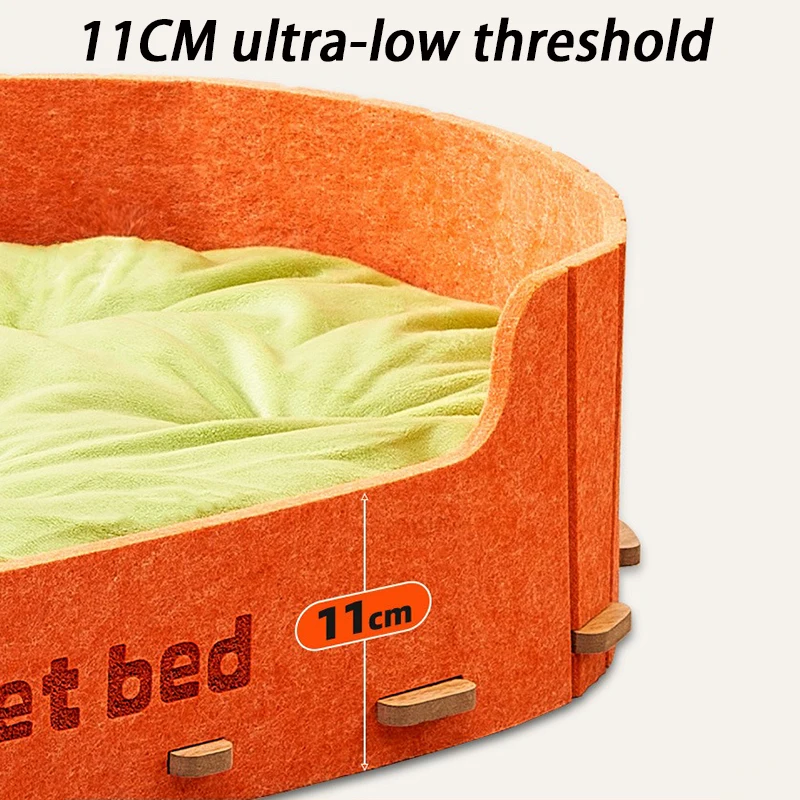 Cama para gatos de interior, colchón para mascotas, camas grandes y suaves y cálidas para gatos, nido ovalado semicerrado grueso, suministros universales para dormir para perros y gatos - imagen 4