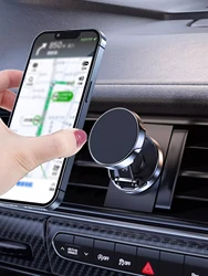1 soporte magnético para teléfono para coche 360. °   Soporte de tablero universal de metal plegable giratorio para navegación GPS