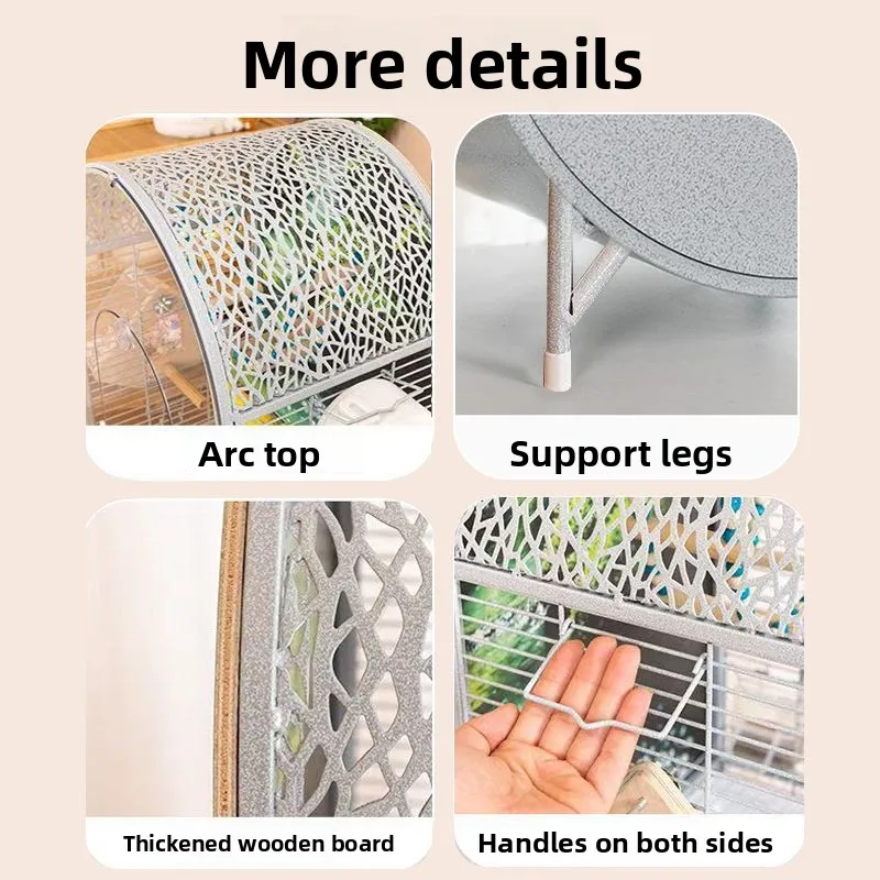 Jaula acrílica de Metal para loros y pájaros grandes, fácil de limpiar, para observación de aves, Villa ecológica, periquito, loro, canario, parque infantil para cría de mascotas - imagen 4