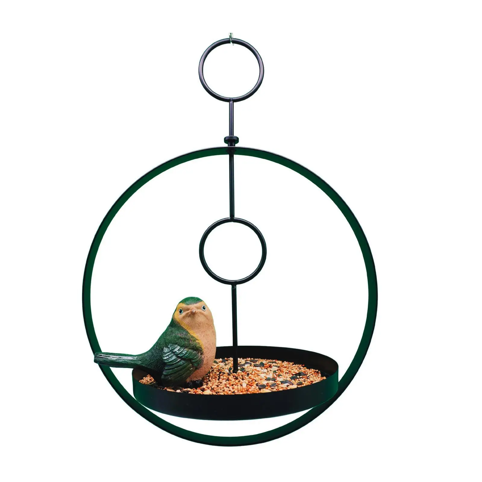 Comedero de arte del hierro para decoración de jardín, resistente, fácil instalación, baño de pájaros, herramienta de alimentación de comida para patio, inauguración de la casa - imagen 4