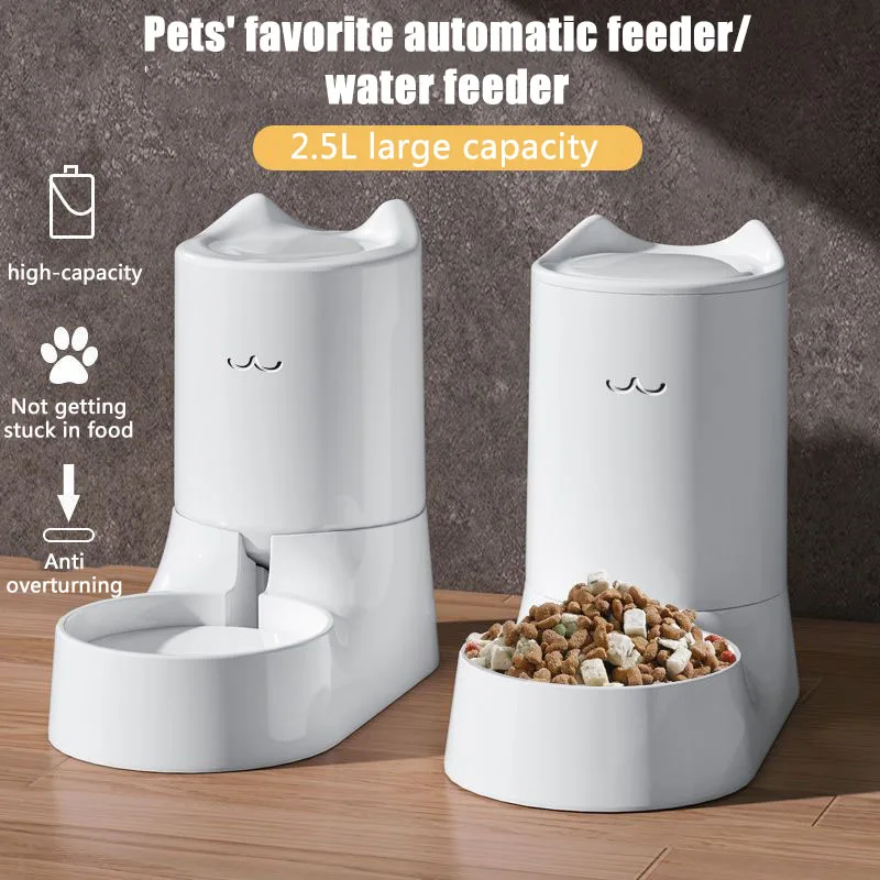 Alimentador automático de 2,5 L para mascotas, dispensador de agua desmontable de gran capacidad para perros y gatos, fuente de alimentación para mascotas - imagen 2
