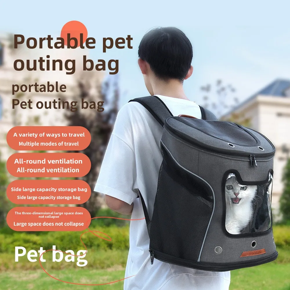 Mochila para mascotas, malla adhesiva, mochila para gatos transpirable fuerte, portátil, resistente al desgaste, bolsa para gatos de gran capacidad, productos para mascotas - imagen 3