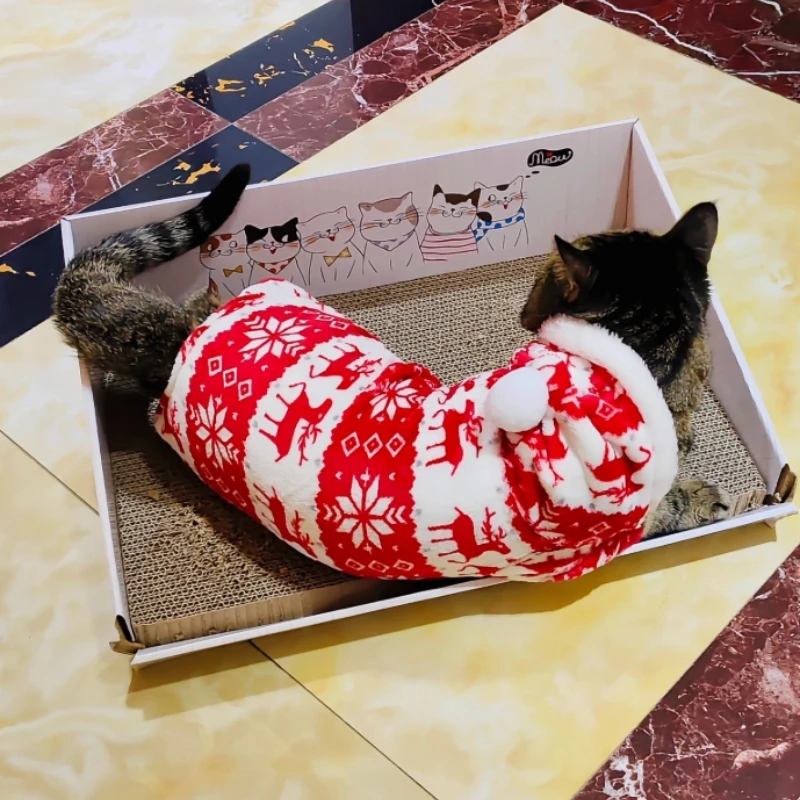 Pijamas navideños con estampado de alces para mascotas, mono cálido para perros y gatos para invierno, monos acogedores con capucha para cachorros, ropa para gatos Sphynx - imagen 5