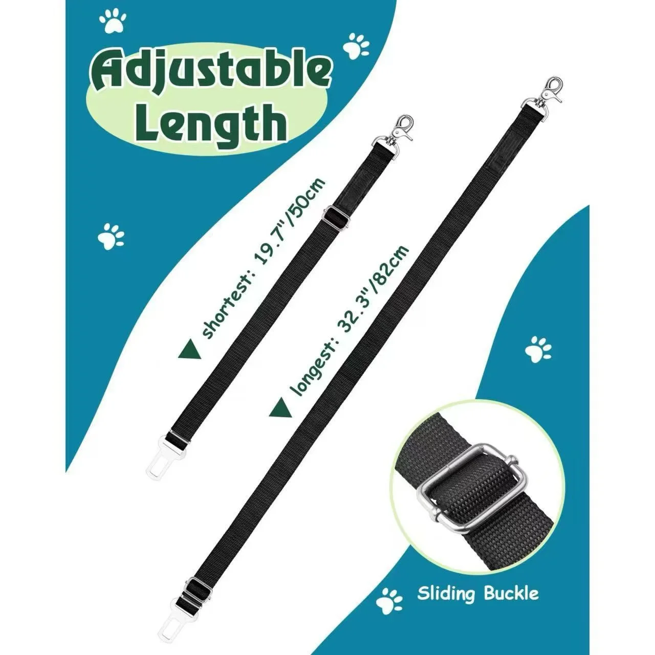 Arnés ajustable del cinturón de seguridad del vehículo de la correa de seguridad de la correa de seguridad del coche del gato del perro - imagen 2