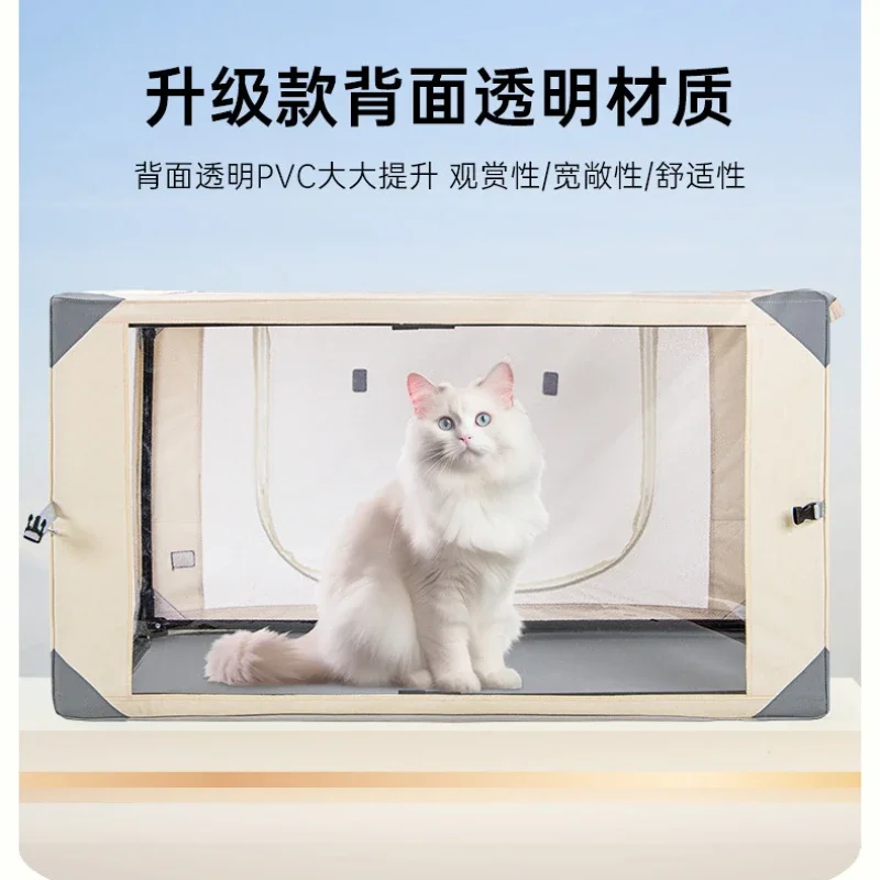 Jaula profesional para gatos, jaula de exhibición para exposición, gran espacio para mascotas, instalación gratuita, casa transpirable para perros - imagen 4