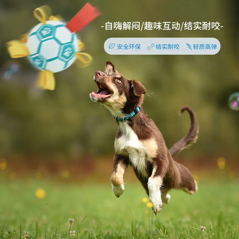 Pelota resistente a mordeduras para perros – Juguete fútbol exterior - imagen 2