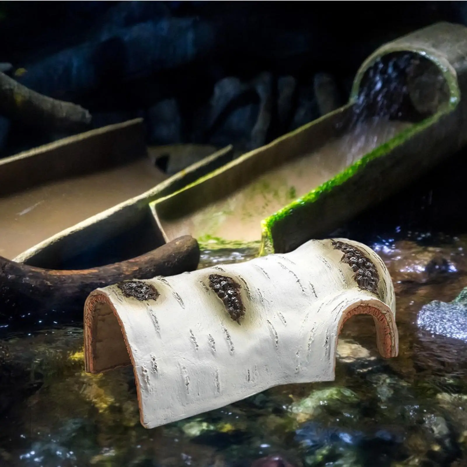 Aquarium Decoration Hiding Cave Ornament Fish Tank Accessories for Snake Chameleon