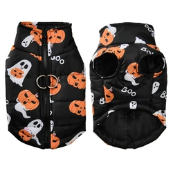 Disfraz de Halloween para perros y gatos con estampado de calabaza