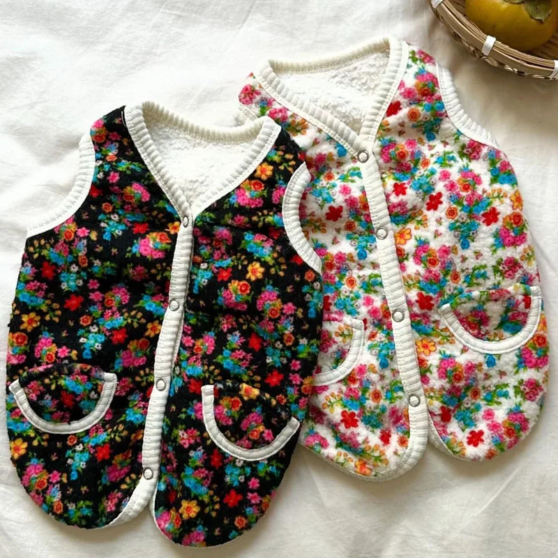 Abrigo cálido de invierno para perros, ropa interior de lana en blanco y negro, disfraz sin mangas para perros pequeños, chaqueta chaleco para mascotas Chihuahua Yorks