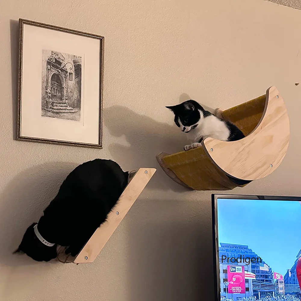 Cuerda de Sisal montada en la pared, marco de escalada para gatos, tabla de agarre, casa de árbol para gatos, cama, torre, columna, plataforma de pared para gatos, muebles para mascotas - imagen 3