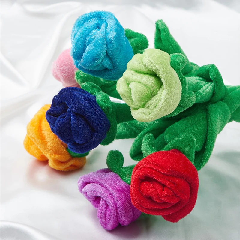 Rosa de simulación de color aleatorio, regalo de fiesta para perros y gatos, juego interactivo, boda, Día de San Valentín, 1 ud. - imagen 5
